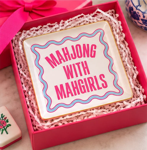 Mahjong Ceramic Trinket Tray | Mahgirls Trinket Tray