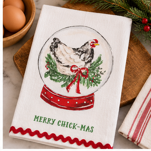Mud Pie Christmas Ric Rac Hand Towels