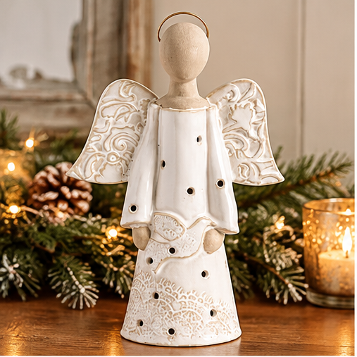 Mud Pie Small Lace Angel Votive