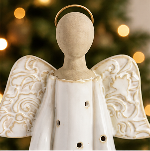 Mud Pie Small Lace Angel Votive