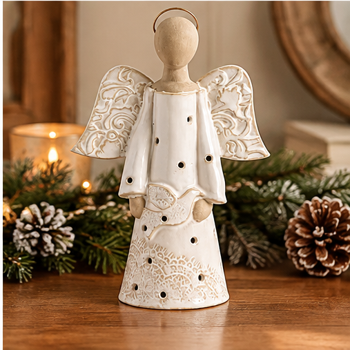 Mud Pie Small Lace Angel Votive