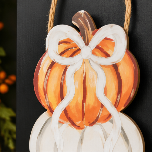 Mud Pie Topiary Pumpkin Door Hanger