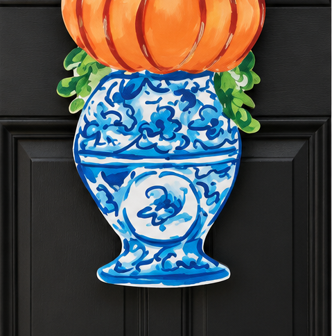 Mud Pie Topiary Pumpkin Door Hanger