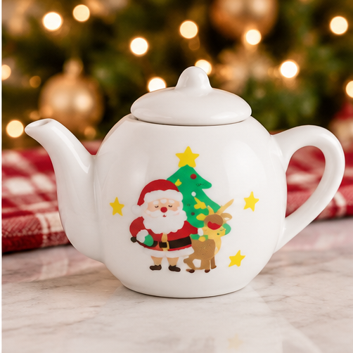 Mud Pie Holly Jolly Tea Set