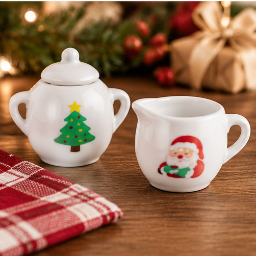 Mud Pie Holly Jolly Tea Set