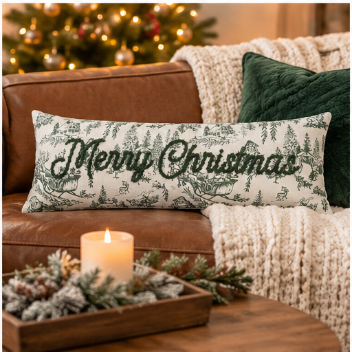 Mud Pie Merry Christmas Pillow