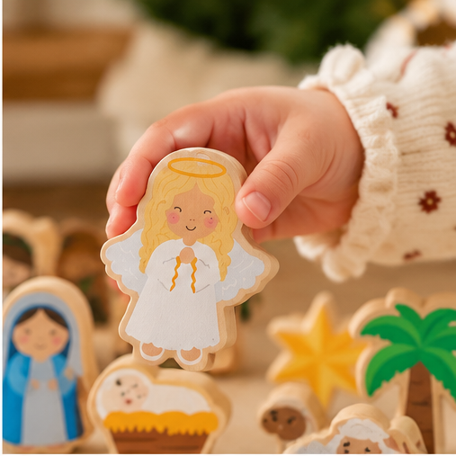 Mud Pie Wooden Nativity Playset