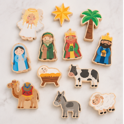 Mud Pie Wooden Nativity Playset