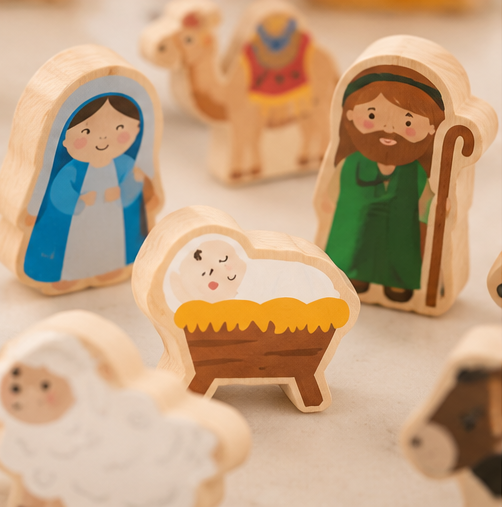 Mud Pie Wooden Nativity Playset
