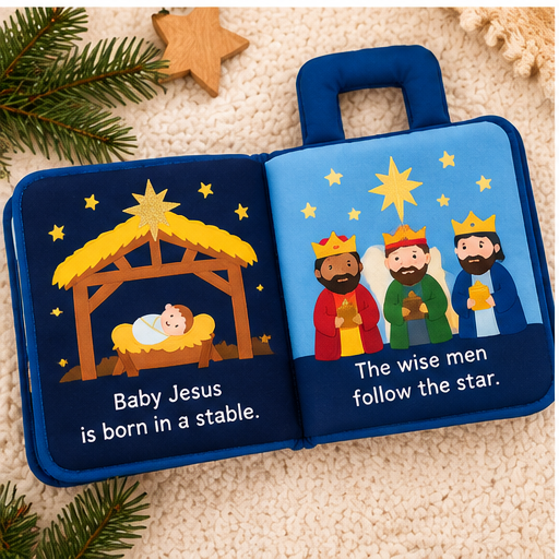 Mud Pie Fabric Nativity Book