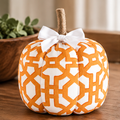 Mud Pie Medium Geomatric Patterned Pumpkin