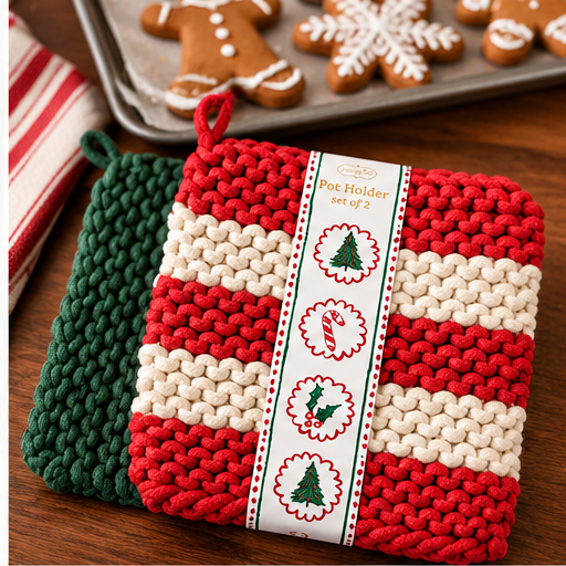 Mud Pie Holiday Stripe Potholder