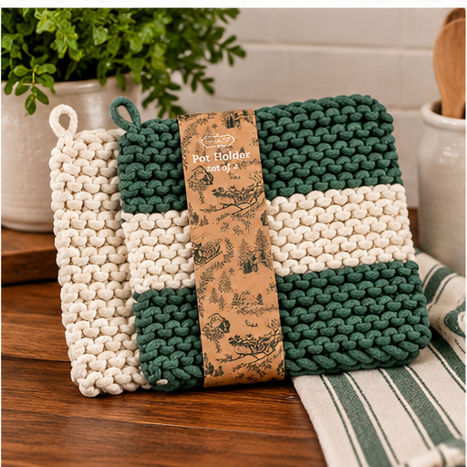 Mud Pie Holiday Stripe Potholder