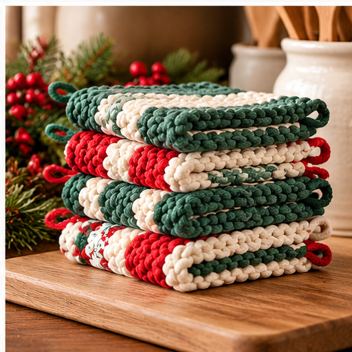 Mud Pie Holiday Stripe Potholder