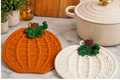 Mud Pie Knit Pumpkin Trivet
