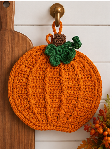 Mud Pie Knit Pumpkin Trivet