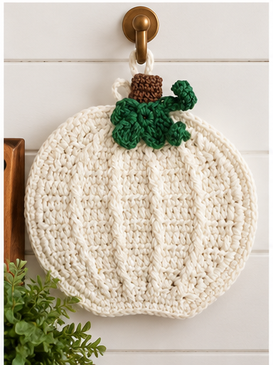 Mud Pie Knit Pumpkin Trivet