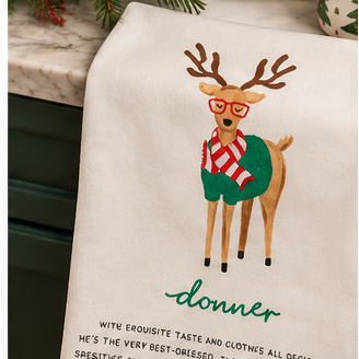 Mud Pie Reindeer Poem Towels