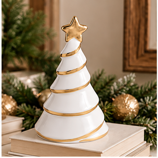 Mud Pie Small white & Gold Tree Sitter