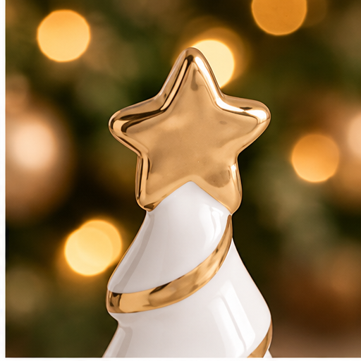 Mud Pie Small white & Gold Tree Sitter
