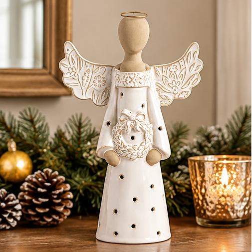 Mud Pie Large Lace Angel Votive