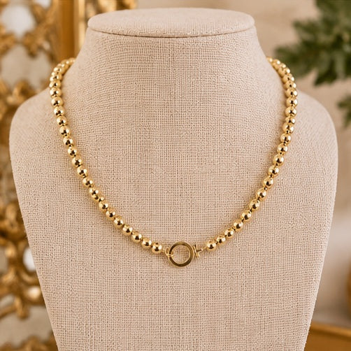 Michelle Mcdowell Large Gold Beaded Necklace