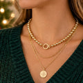 Michelle Mcdowell Large Gold Beaded Necklace