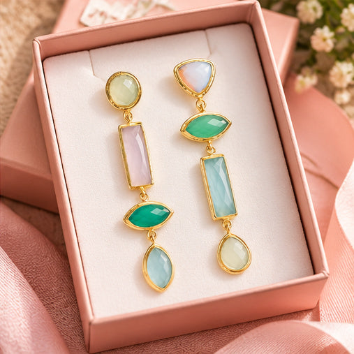 Winton & Waits Gem Stack Earrings
