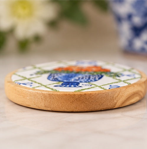 Happy by Rachel Fall Pumpkin Topiary Small Tray