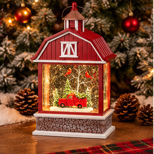 Roman Lighted Swirl Barn Lantern