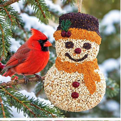 Mr. Bird Frosty Snowman Bird Feeder