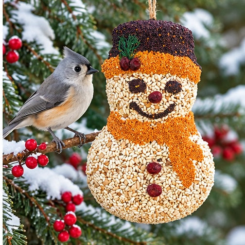 Mr. Bird Frosty Snowman Bird Feeder