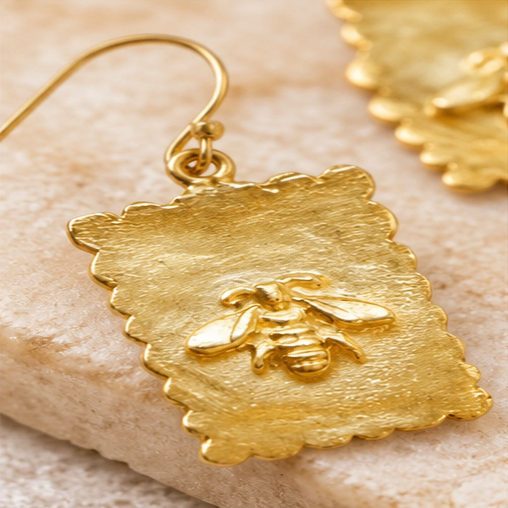 Susan Shaw Bee Stamp Earrings