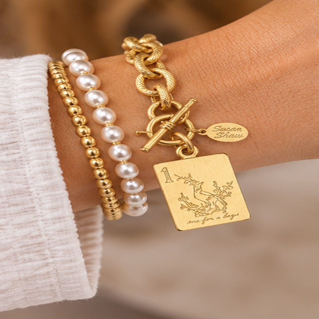 Susan Shaw Mahjong Tile Bracelet