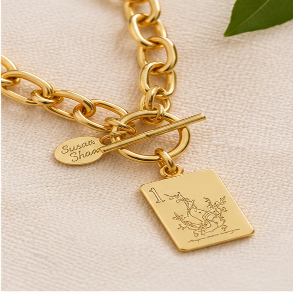 Susan Shaw Mahjong Tile Necklace